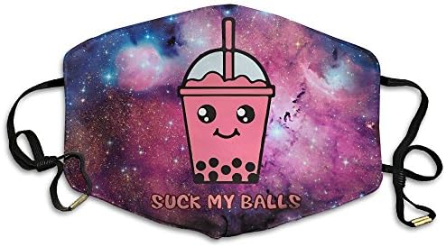 AlioaI Suck My Balls Kawaii Bubble Tea Unisex Dust Allergy Flu Masks Washable Activated Carbon Breath Healthy Safety Mouth Masks