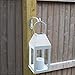 Plant Hanger Hook 6” Inch, Hand Forged Straight, White – Heavy Duty Iron Wall Hook for Plants, Bird Feeders, Lanterns, Wind Chimes