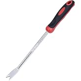 KLDOLLAR Weed Puller Tool, Dandelion Weeder Puller Tool with Soft Handle | Two-Pronged Fork Weed Remover Tool for Easy Weed Removal,Stainless Steel Garden Weeder Tool for Lawn Farmland Gardening Tools
