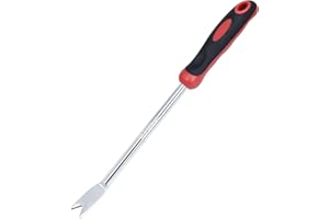 KLDOLLAR Weed Puller Tool, Dandelion Weeder Puller Tool with Soft Handle, Two-Pronged Fork Weed Remover Tool for Easy Weed Removal, Stainless Steel Garden Weeder Tool for Lawn Farmland Gardening Tools