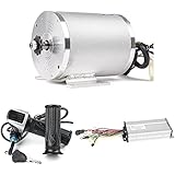 Electric Brushless DC Motor Complete Kit, 48V 2000W 4300RPM High Speed Motor, With 33A 15 Mosfet Controller, Battery Display LCD Throttle, Electric Scooter Bicycle Motorcycle Mid Drive Motor, DIY Part