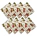 Newbridge Thanksgiving Autumns Bounty Bordered Square Fabric Napkins, Set of 8 Napkins, Bountiful Farm Pumpkin Fall Harvest Multicolor Easy Care Fabric Napkins for Holiday Party