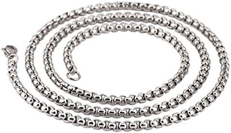 My4you Womens Mens Stainless Steel Rolo Cable Wheat Chain Link Necklace 27.559 Inch
