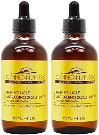 Dominican Magic Hair Follicle Anti Aging Scalp Drop 4.4oz Pack of 2 by Dominican Magic