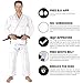 Elite Sports BJJ GI for Men IBJJF Kimono BJJ Jiu Jitsu Lightweight GIS W/Preshrunk Fabric & Free Belt (White, A0)