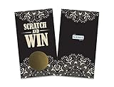 Scratch & Win My Scratch Offs Game Black & Cream Lace Card Bridal Shower Wedding Guests Party Favors Games 25 Cards (24 Sorry 1 Winner)