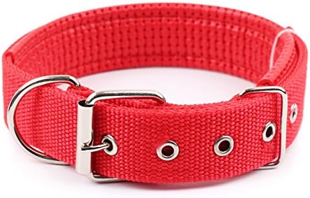 VSFNDB Adjustable Metal Buckle Dog Collar for Small Medium Large XLarge Dogs Classic Padded Tough Nylon Pet Collar for Dogs Training Walking Running Matching Leash &amp; Harness Available Separately