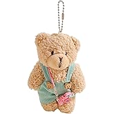 Fuqimanman2020 Cute Bear Plush Stuffed Keychain, Charm Dress Bear Keychain, Decoration Accessories For Backpack Bag Purse