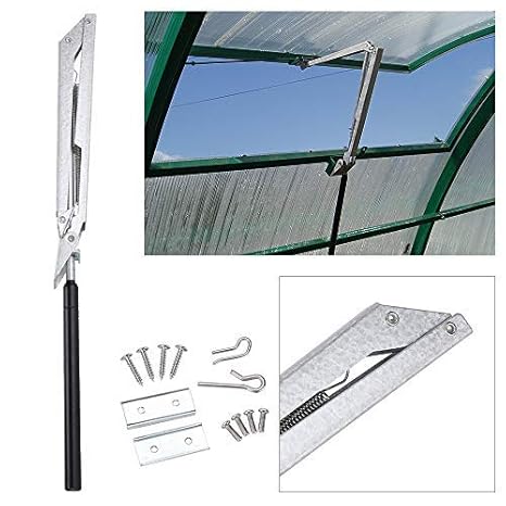 wolketon Automatischer Fensteröffner Einzelner Frühling für Gartenhaus Treibhaus und Dachlüfter, Fensterheber Verzinkte Stahl