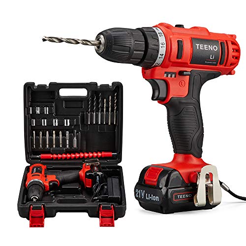 TEENO-Taladro-Atornillador-21V1500mAh-bateras-Taladro-sin-cable-con-luces-led-21-accesorios-Taladro-y-1-batera