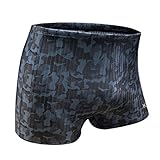 KGKE Swim Boxer Briefs Short Swim Jammer Camo Racer Mens Square Leg Swimsuit...