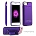 iPhone 8/7 / 6s / 6 Battery Case - i.Valux Slim Protective Rechargeable Extended External Charger Case 3000mAh Power Bank Backup Battery Charging Case Shockproof Bumper with Magnetic Stand (Purple)