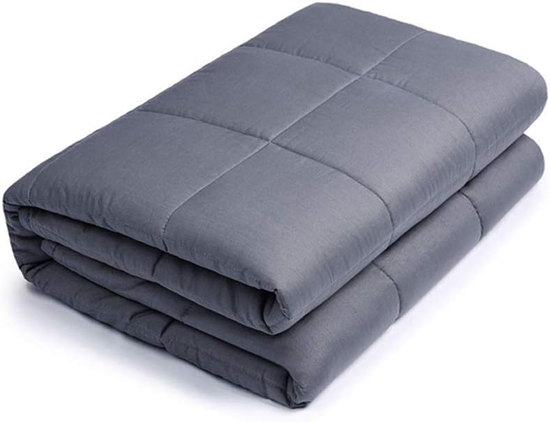 furrybaby Premium Weighted Blanket Heavy Blanket for Kids & Adults 100% Cotton Material with Glass Bead (152x203cm - 9kg, Dark Grey Inner)