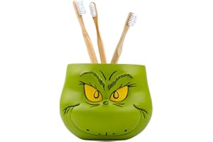 Collectibles Dr. Seuss' The Grinch Holiday Christmas Toothbrush Holder - Makeup Brushes/Pens Tumbler, (Officially Licensed Product) by Franco