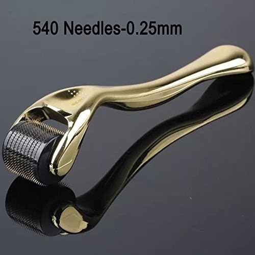 Termation Derma Roller Premium Quality Cosmetic Skin Care Tool Kit - Needling Instrument For Face | 540 Titanium MicroNeedle.25 mm - Includes Storage Case (b-0.25)