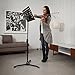 Crafty Gizmos Deluxe Adjustable Folding Music Stand with Carrying Bag (Black)