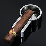 NEW COHIBA Silver Grey Mini Aluminium Alloy Cigar Cigarette Travel Ashtray Holder