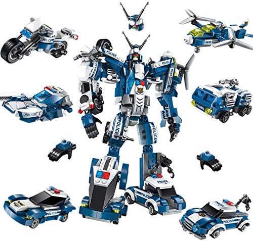 Yukio Toys - 6 in 1 Transformers 506 Pcs/Set GT Engineering Devastator Combiner Toys Action Figure Set Car Truck Model Gift for Kids Boys (3)