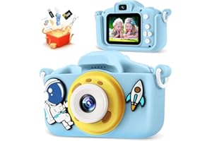 Bistfy Kids Camera 48MP and 1080P HD Digital Selfie Video Camera for Kids Age 3-12 Year Old Boys and Girls, IPS Screen with 32GB SD Card Digital Camera for Birthday (Astronaut Blue)