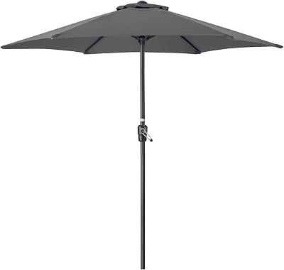 CHRISTOW Garden Parasol Umbrella Polyester Canopy Steel Sunshade with Crank