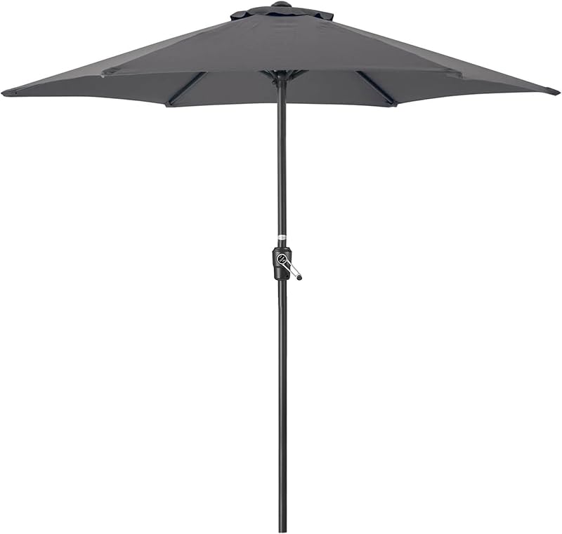 CHRISTOW Garden Parasol Umbrella Polyester Canopy Steel Sunshade with Crank