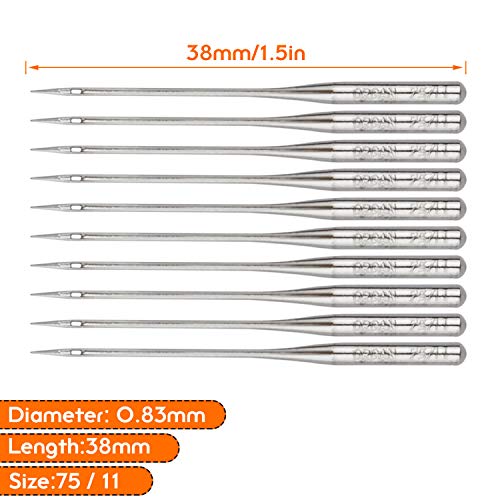 STARVAST 30 Pcs Embroidery Sewing Machine Needles Size 75/11 130/705H