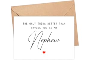 DIANDDESIGNGIFT The Only Thing Better Than Having You As My Nephew ...Is Our Baby Having You For A Big Cousin - Pregnancy Announcement Greeting Card - Nephew Card - We're Pregnant Card - Mother's Day Gift