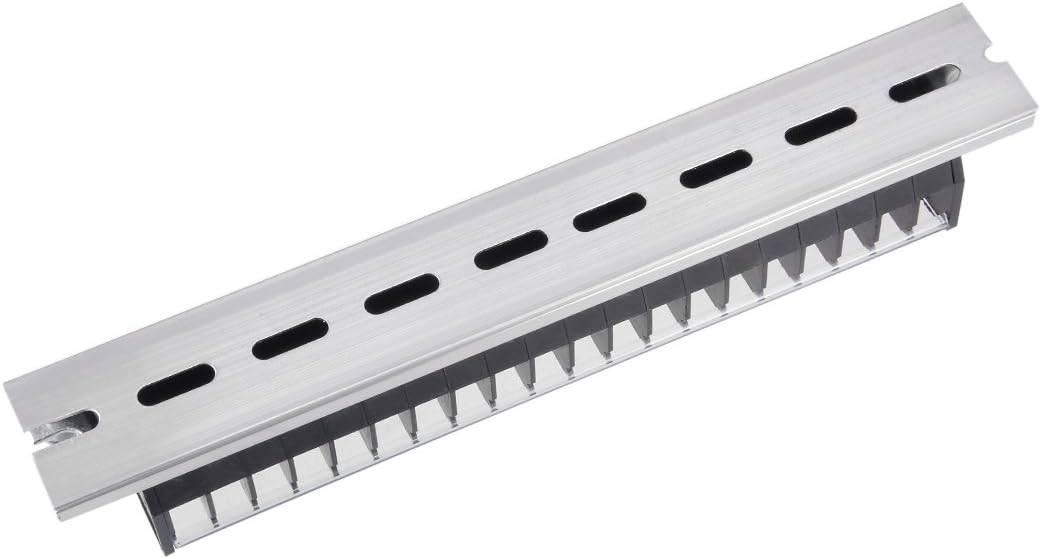 sourcing map Barrier Terminal Strip Block 660V 15A Dual Rows 20P DIN Rail Base Screw Connector, 660V 15A 20P - Image 5