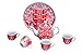 Greencherry Chinese Traditional Red Tea Set For Wedding Mandarin Duck Patten Double Xi with Base