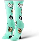 Cool Socks Novelty Crew Dress Sock, Women's, Graphic, Animals and Nature, Funny Cute Silly