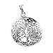 AeraVida Mystic Celtic Frame Tree of Life .925 Sterling Silver Pendant