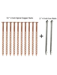 Zipcase 4 inch (115.9 yard) sólido cobre puro uñas Extreme largo para matar árboles, tocones & raíces X 10 con clavos de acero x 2