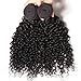 Beauty Forever Brazilian Virgin Curly Human Hair 13x4 ear to ear Full Lace Frontal Closure with 3 Bundles Curly Hair Weave Natural Color