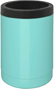 True North Stainless Steel Insulated Beer Holder, Can Cooler, Keeps Drinks Ice Cold For 12 Hours, Fits All 12 oz Cans and Bottles, Beach Seafoam
