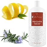 Powerful AHA/BHA Exfoliating Cleanser With Witch Hazel and Glycolic Acids - Recommended For acne & oily skin, Large 8 Oz