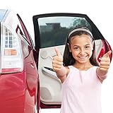 Car Window Shade (2 Pack) - IMPROVED VERSION - One-sided Car Sun Shade Baby with UV Protection for Your Kids, Dog - Sun Cover Without Clings or Suction Cups - 100%