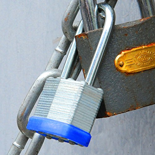 SEPOX Keyed Alike Laminated Padlock 1-9/16" Wide Body Includes 2 Long & 2 Short Shackle Pack of 4 - Thumbnail 5
