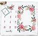 NinkyNonk Floral Baby Monthly Milestone Blanket Photo Props Set Newborn Photo Blanket Backdrop with Flower Headbands (Floral A)