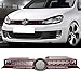 Grille Compatible With 2010-2014 Volkswagen Golf MK6, GTI Style ABS Plastic Black W & Red Trim Front Bumper Grill Hood Mesh by IKON MOTORSPORTS, 2011 2012 2013