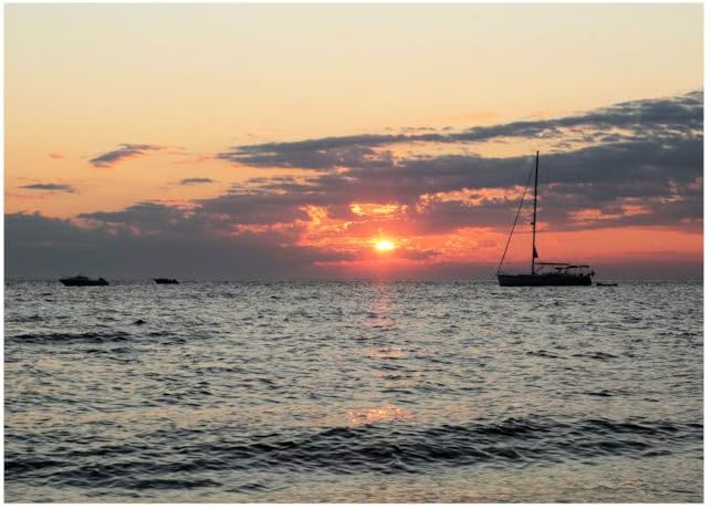 Boat Photography- Sail Away, Colorful New England Sunrise Photo Print