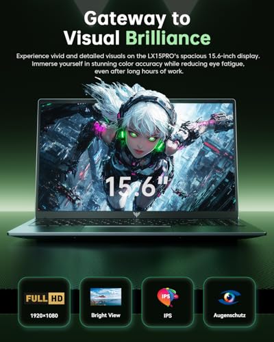 Tivique 2026 Laptop 15.6 Inch, Laptop Gamer with Ryzen 7 5700U (up to 4.3GHz) 8C/16T, 16GB RAM DDR4*2 + 512GB SSD M.2, 1080 FHD, BT5.2, USB3.2, Type-C, HDMI, Fast 65W, WiFi 6