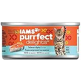 IAMS PURRFECT DELIGHTS Pate Adult Wet Cat Food, Salmon, 3 oz. (Pack of 24)
