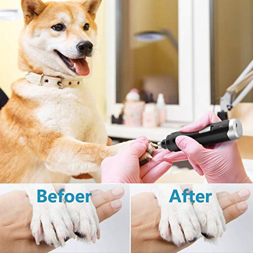 image for oneisall Dog Nail Grinder - Upgraded 2 Speed Quiet USB Rechargeable Pr