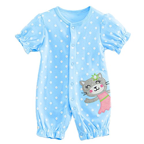 Monvecle Unisex Baby 2 Pack Summer Romper Playwear Short Sleeved Jumpsuit Monkey 12M