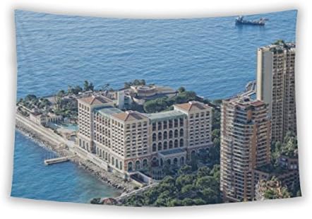 Gear New Wall Tapestry For Bedroom Hanging Art Decor College Dorm Bohemian, Monte Carlo Montecarlo Monaco Panoramlandscape City View, 80x68