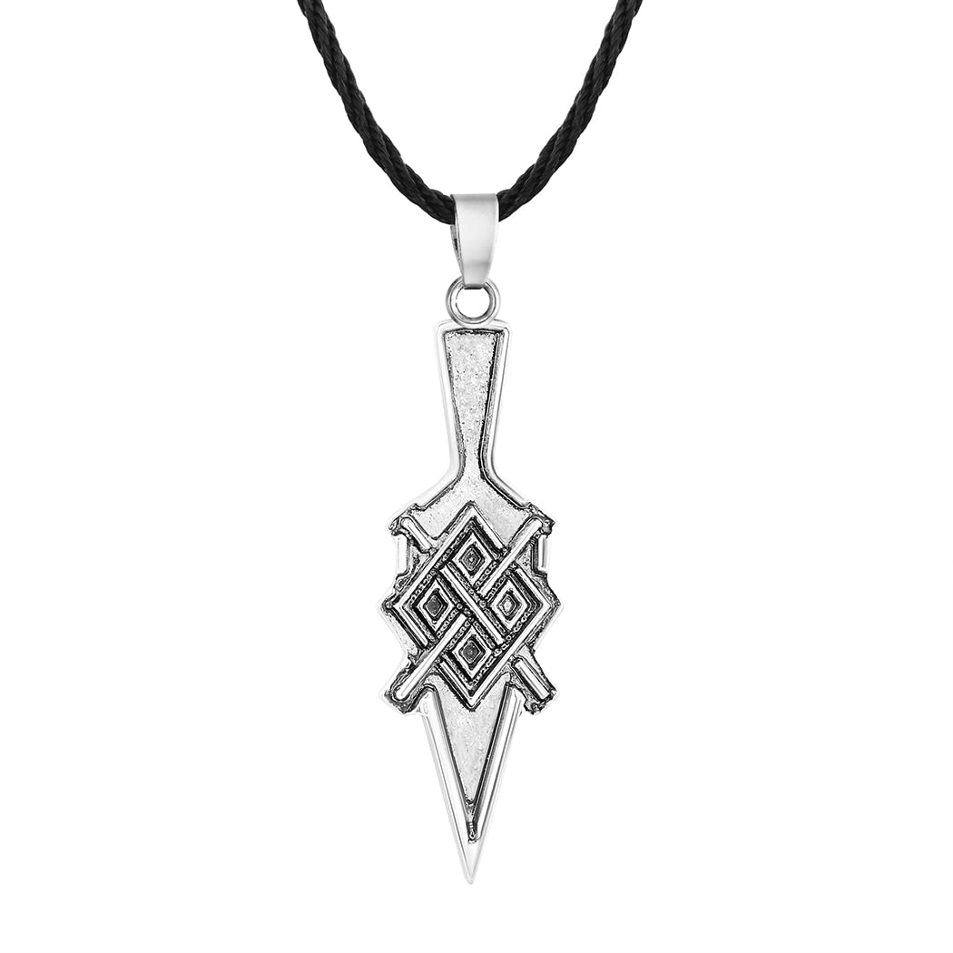 LUTAKU Arrowhead Pendant Odin's Spear Necklace for Men Viking Norse Mythology Spear of Odin Charm Neck Chain Gungnir Symbol Amulet Jewelry