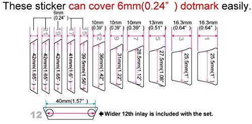 Trapezoid LP Fret Markers Sticker Decal For Guitar /WS - Thumbnail 3