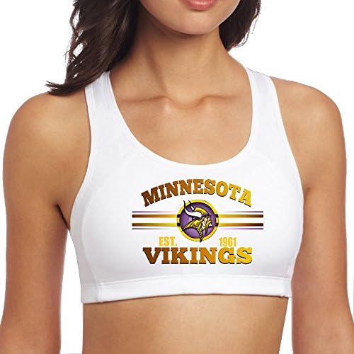 LINNA Fashion Women's Sports Minnesota Sport Football Logo Tank Tops White Size L