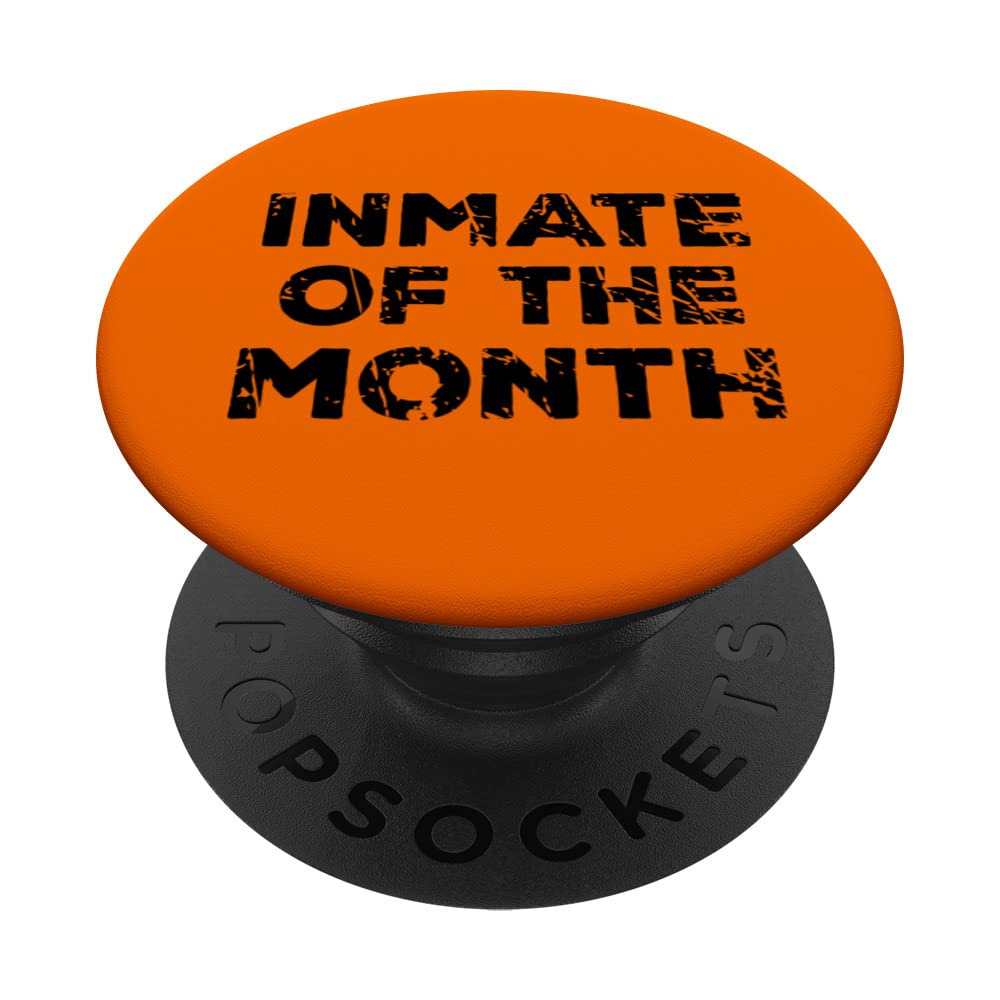 Inmate of the Month Funny Halloween Prison inmate costume PopSockets Swappable PopGrip