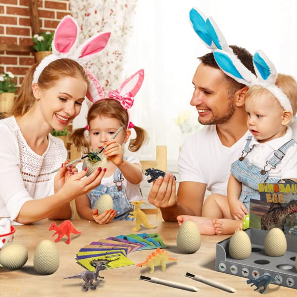 EARTH'SCODE Dinosaur Eggs Excavation Dig Kit, 12 Dino Egg with 12 Cute Unique Dinosaurs Inside Toys for Best Holiday & Birthday Archaeology Science STEM Crafts Gifts for Kids 3-12 Years Old